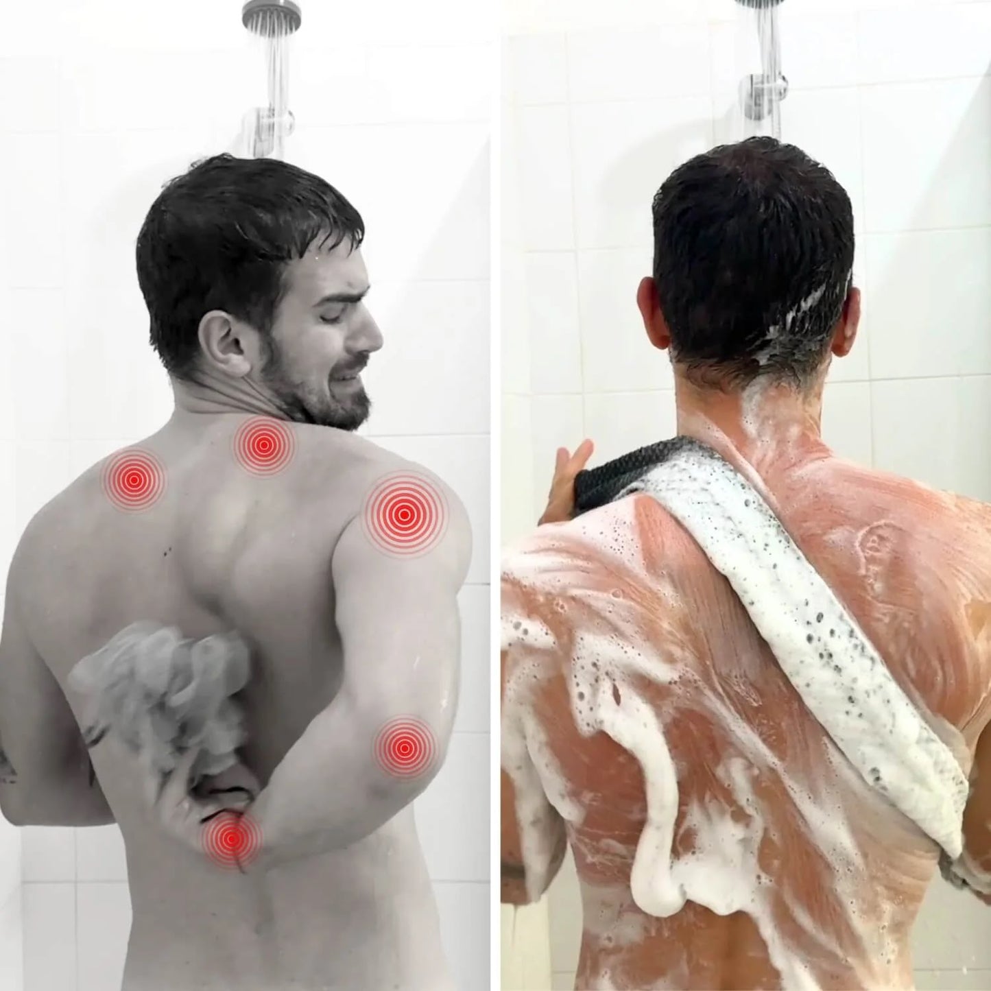 Toalla de ducha exfoliante y antibacteriana by ORELVIE™