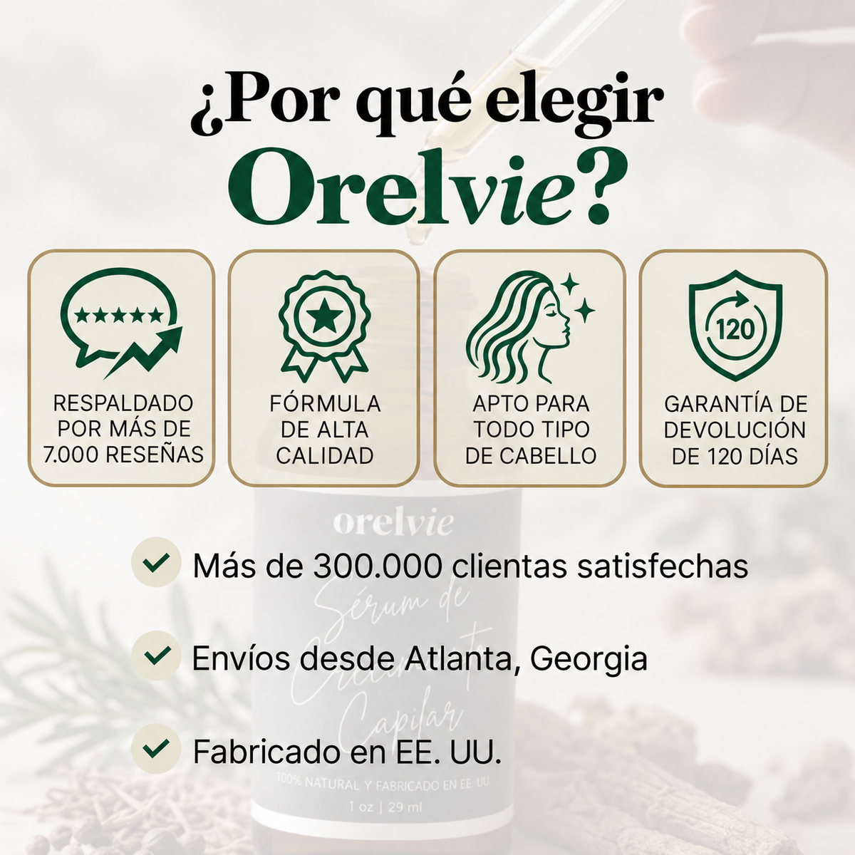 Sérum para el Crecimiento del Cabello de Orelvie