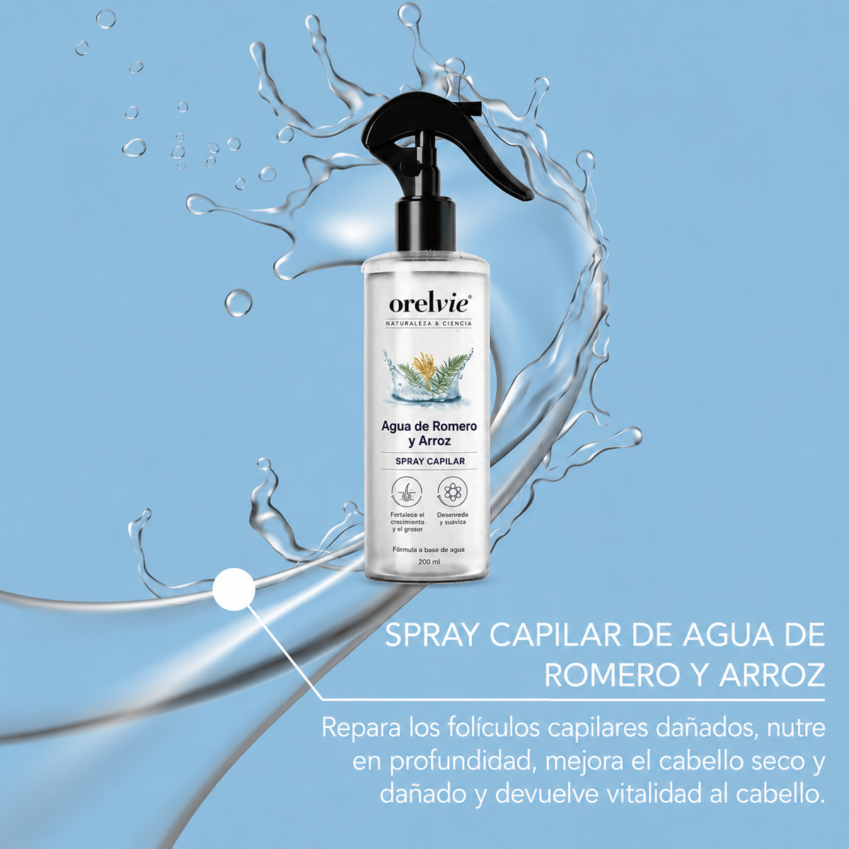 Spray Capilar de Romero y Agua de Arroz
