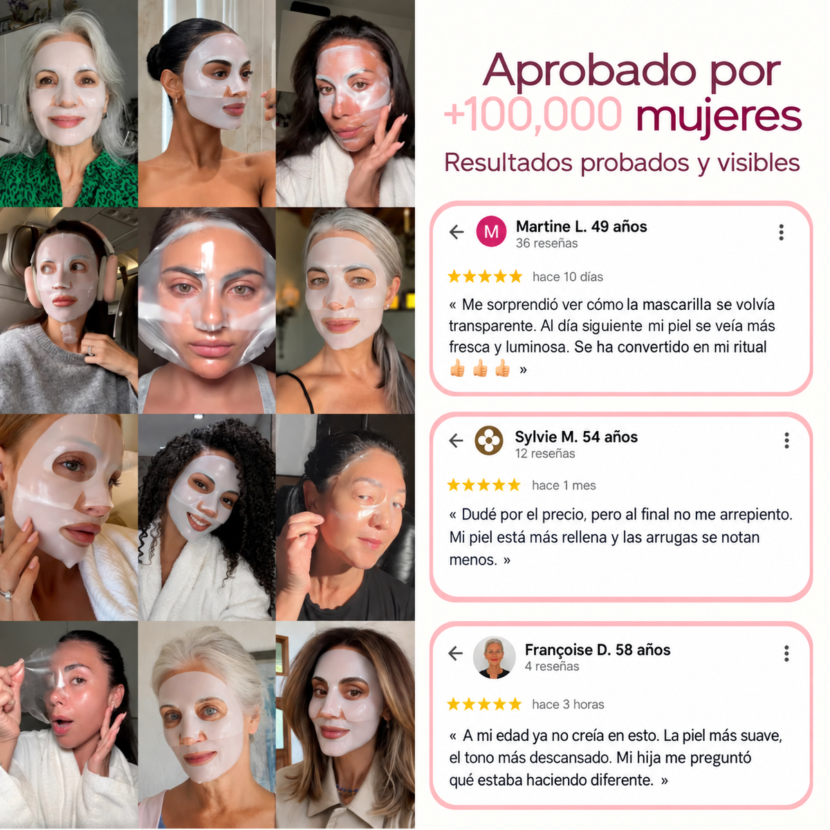 Orelvie - Máscara Facial de Biocolágeno