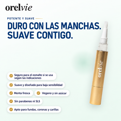Dientes más blancos en minutos -  Lápiz blanqueador Orelvie™ Pro Gold