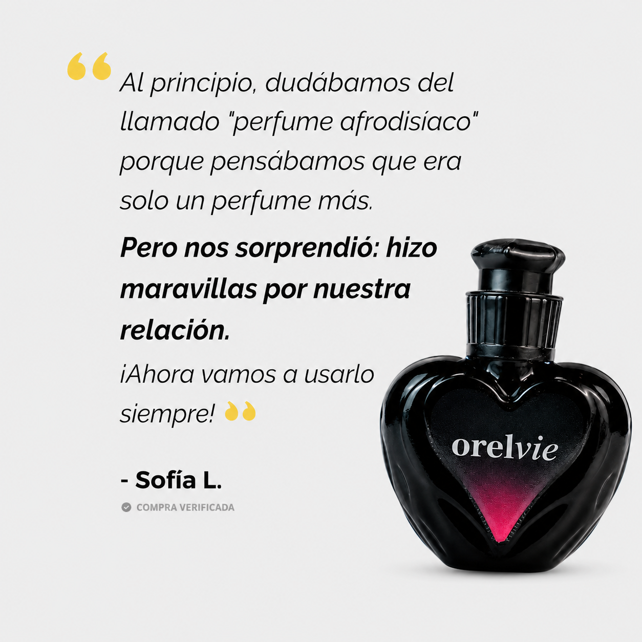 Perfume Orelvie Sensual (feromonas activadas)