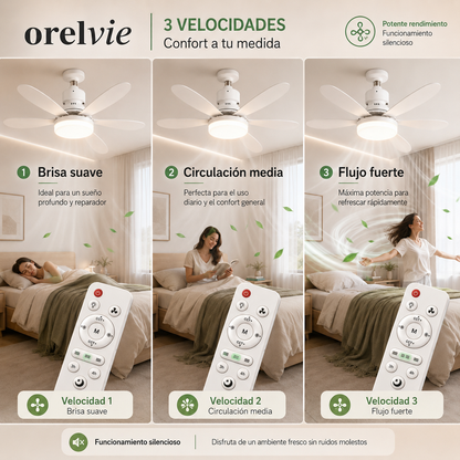 Ventilador Lámpara con Control Remoto by Orelvie