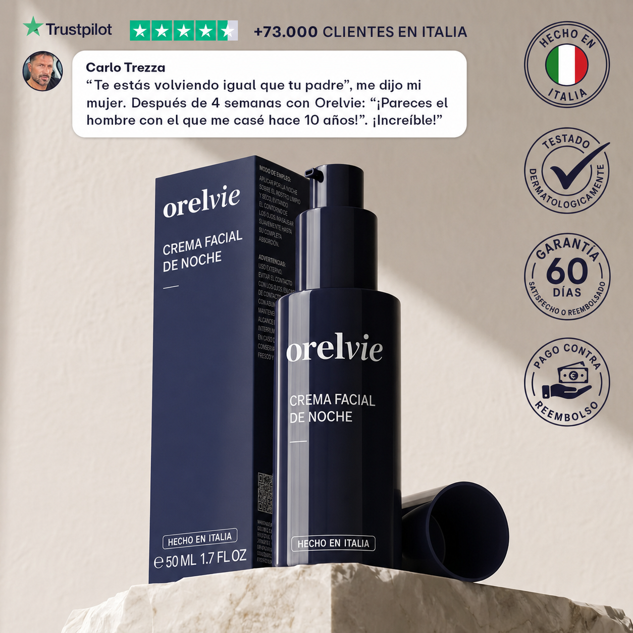 Crema facial antiedad by Orelvie