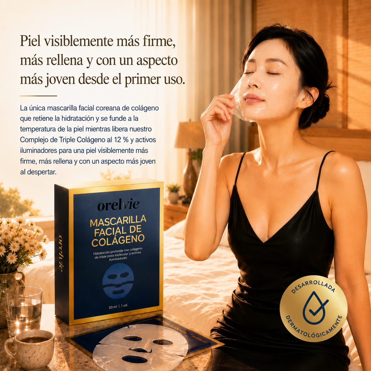 Mascarilla facial de colágeno by Orelvie