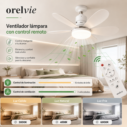 Ventilador Lámpara con Control Remoto by Orelvie