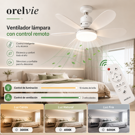 Ventilador Lámpara con Control Remoto - by Orelvie