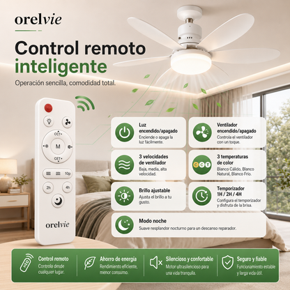 Ventilador Lámpara con Control Remoto by Orelvie