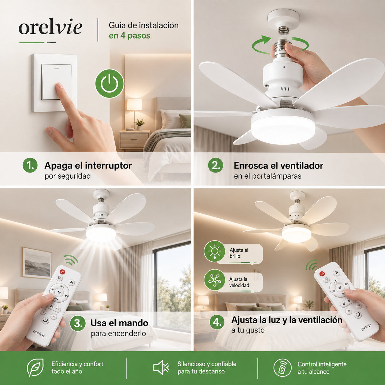 Ventilador Lámpara con Control Remoto by Orelvie