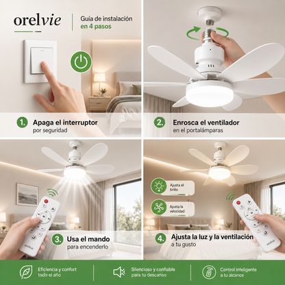 Ventilador Lámpara con Control Remoto by Orelvie