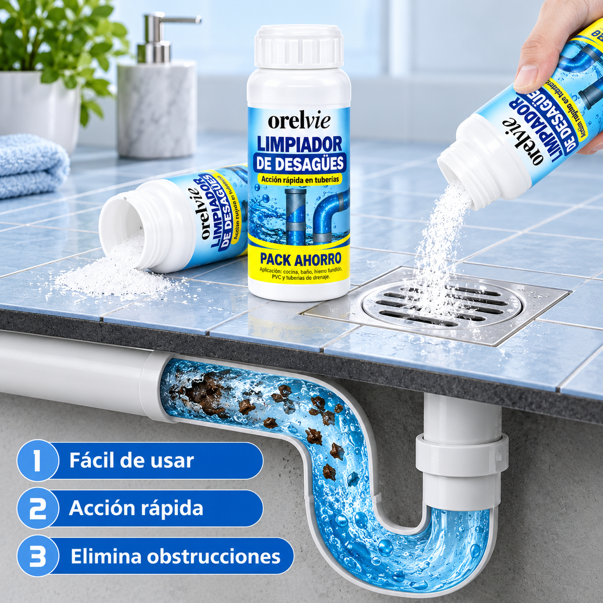 Orelvie™ - Desatascador De Tuberías