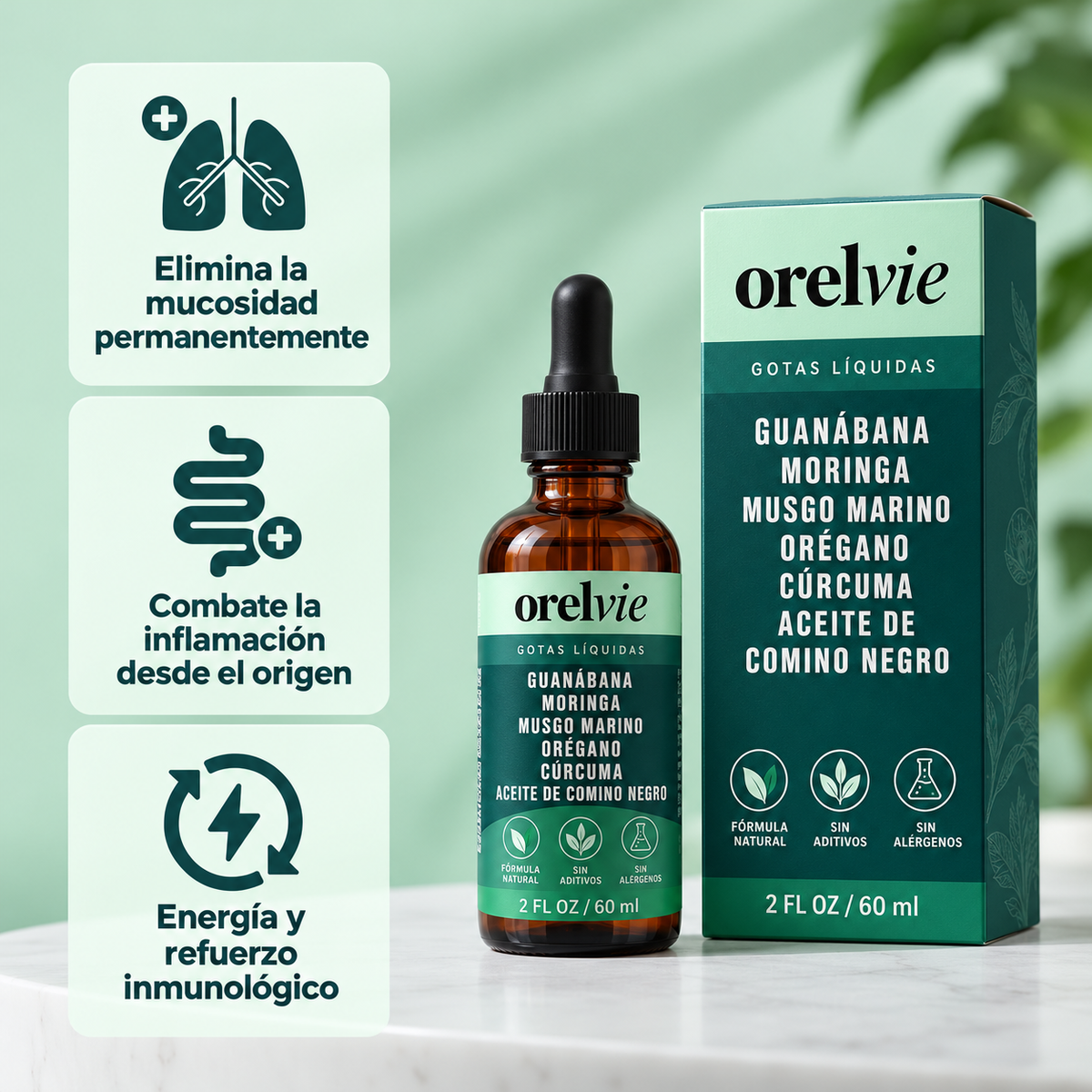 Orelvie - Gotas de Guanábana: Garganta Despejada y Vientre Ligero