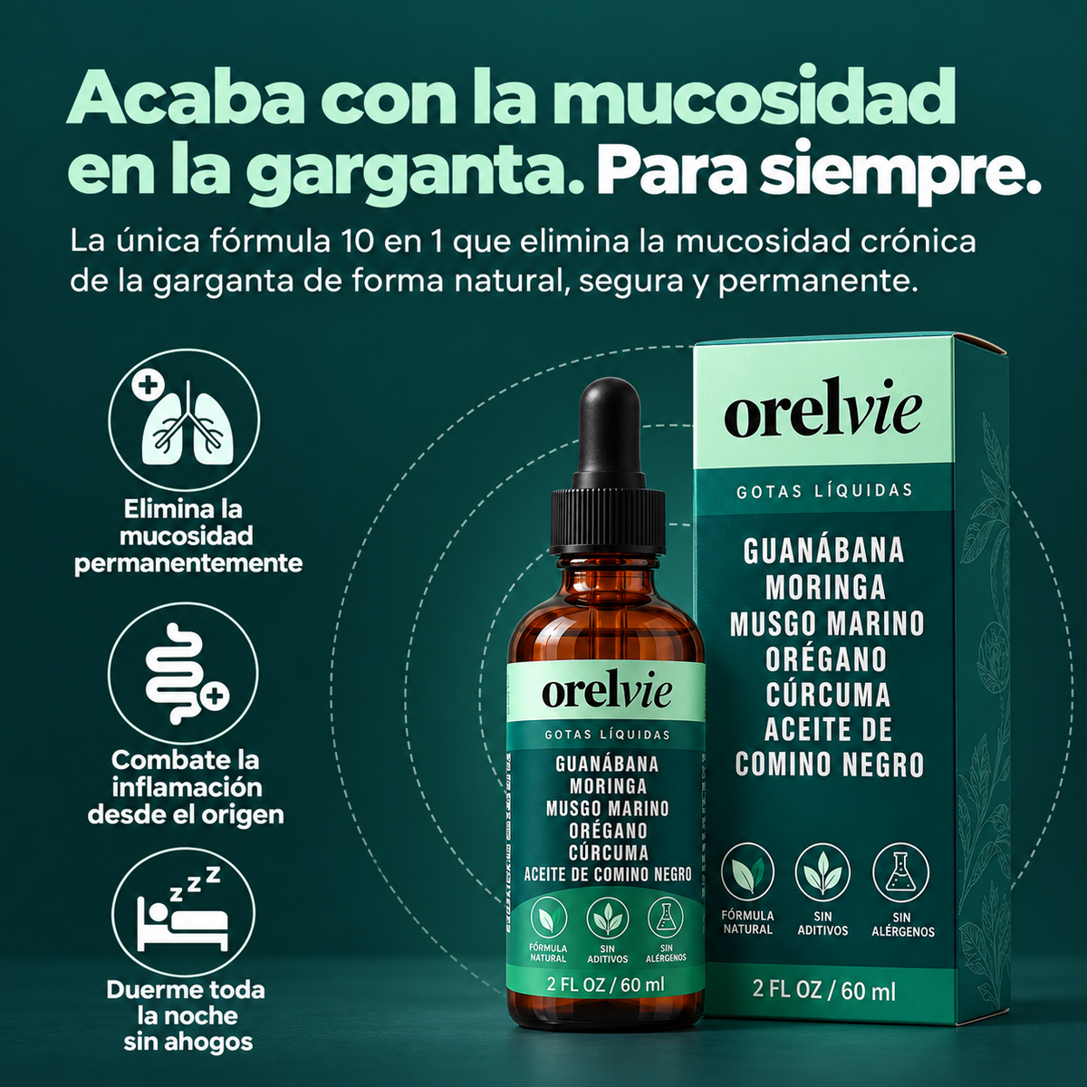 Orelvie - Gotas de Guanábana: Garganta Despejada y Vientre Ligero