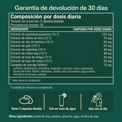 Cápsulas blandas de drenaje linfático Orelvie®
