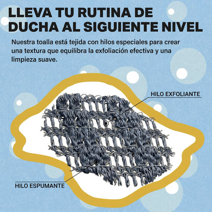 Toalla de ducha exfoliante y antibacteriana by ORELVIE™