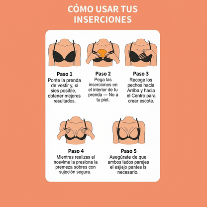 Inserciones Adhesivas BRA™: Realza + Modela