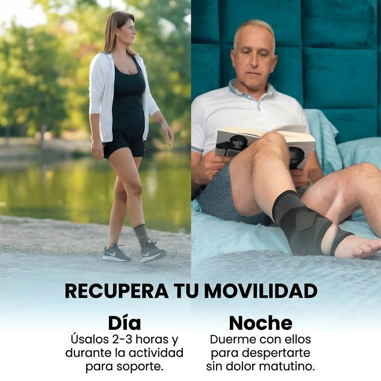 2x1 FootSleeves™: Soporte Multidireccional + Restauración Flujo Sanguíneo