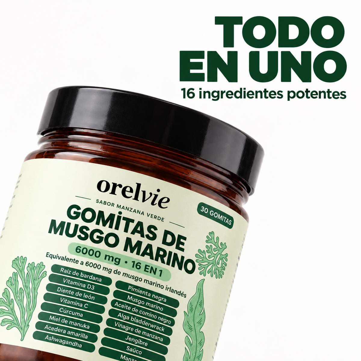 Orelvie SeaVita – Gominolas de Musgo Marino 16 en 1.