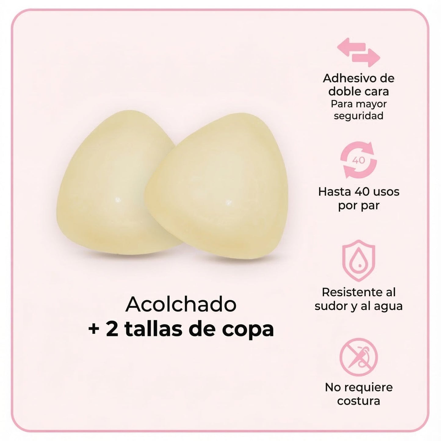 Inserciones Adhesivas BRA™: Realza + Modela