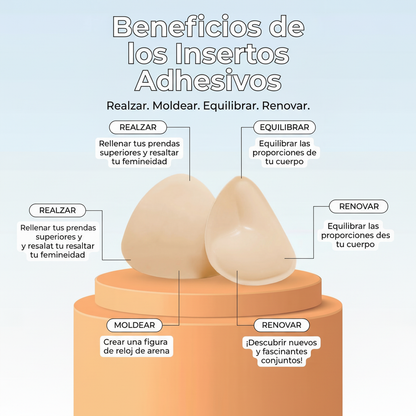 Inserciones Adhesivas BRA™: Realza + Modela