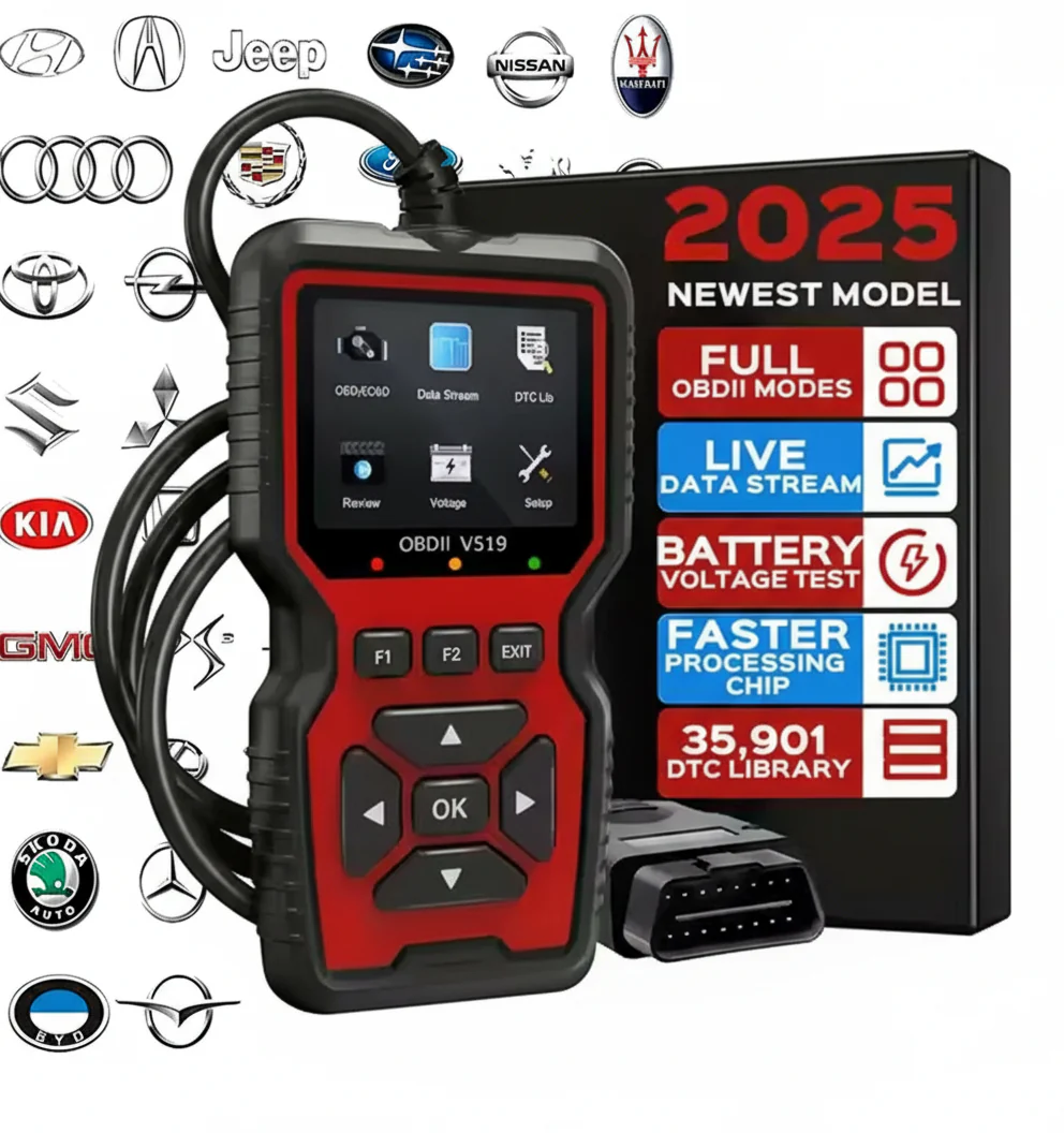 Aparato Diagnóstico OBD2 - Identificación + Borrado de Fallos/Pilotos