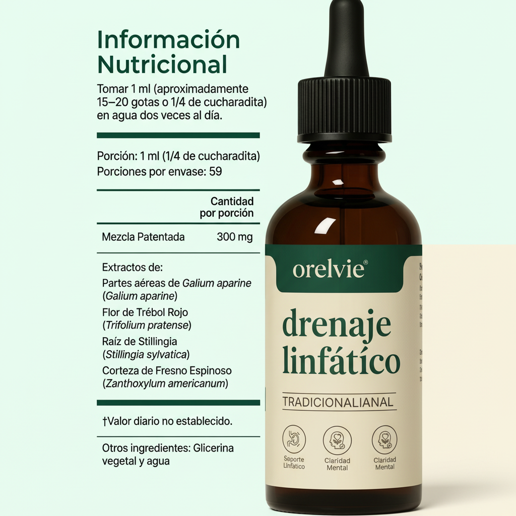 Orelvie Gotas de Drenaje Linfático - Detox Natural y Anti Hinchazón